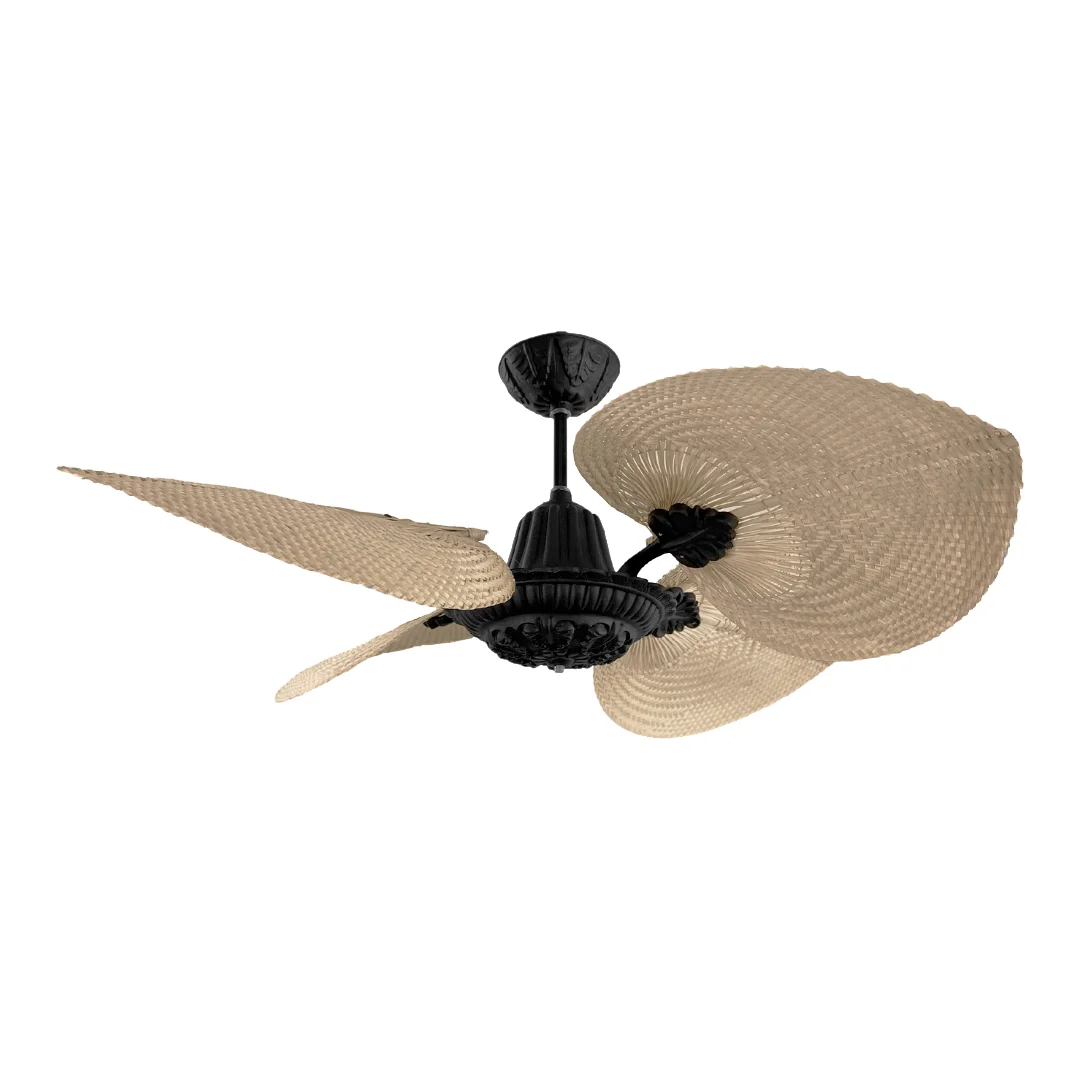 Ventilador de techo con palas de rattan Windlux